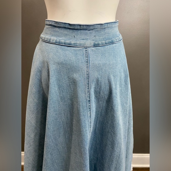 AKIRA Kelsey Overlay Wrap Denim Skirt Belt Size Small - Picture 5 of 13